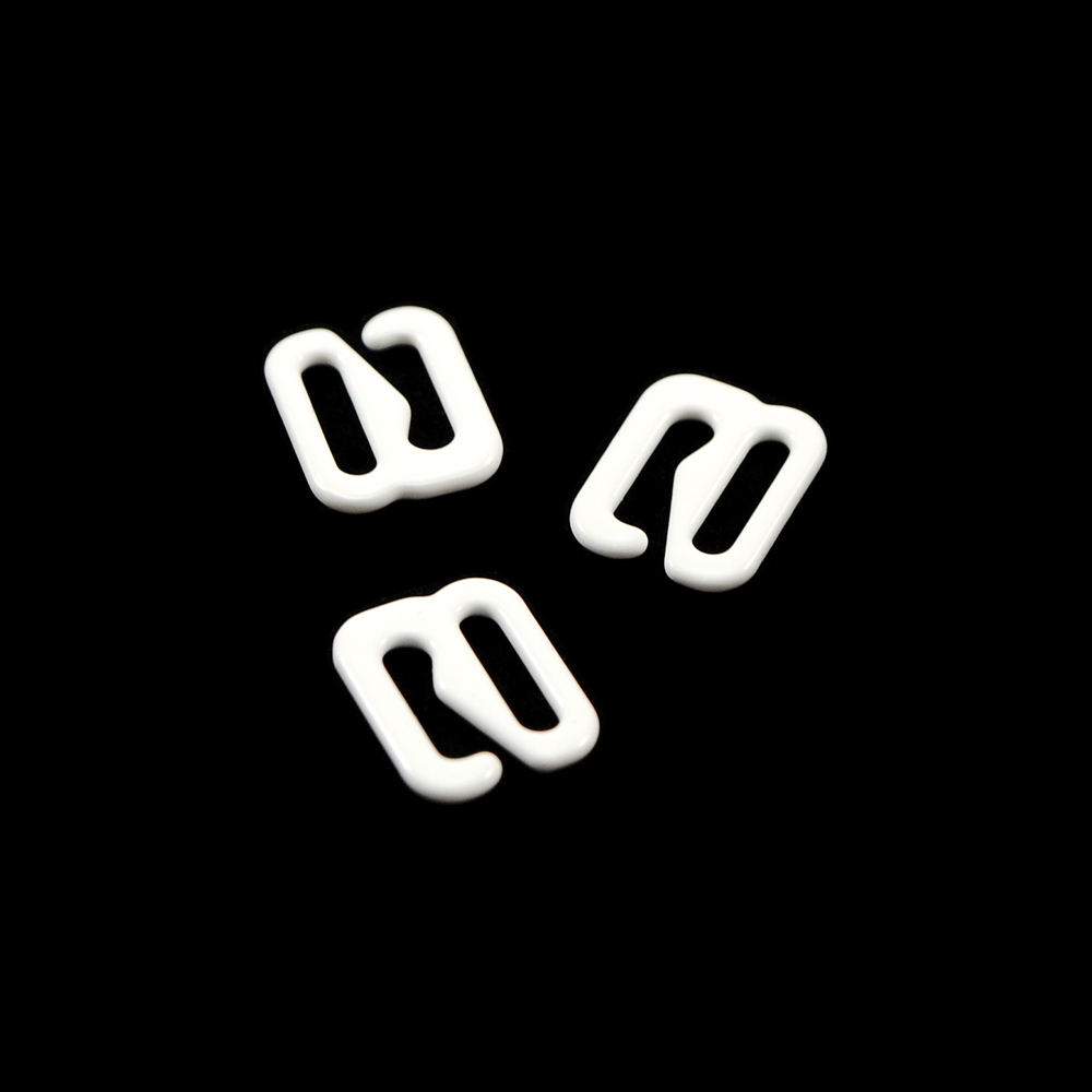 Крючок бельевой металл А908 белый 7*4,7мм (внутр.), 11,2*8,9мм (внешн.), 1т.шт, уп. Крючок бельевой