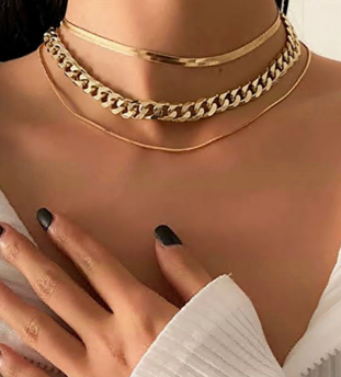 Украшение на шею Колье (три цепи), золото, шт. Украшения