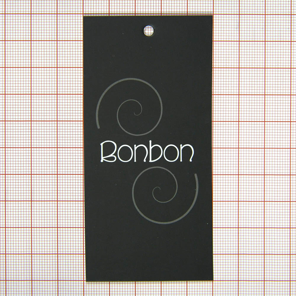 Этикетка бумажная Bonbon черный, белый, шт. Этикетка бумага