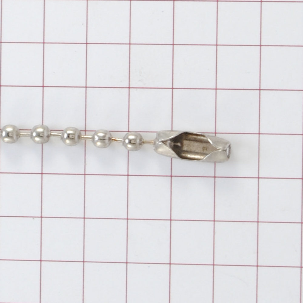 Цепочка шариковая 10см, на застежке, NICKEL, шт. Цепи металл